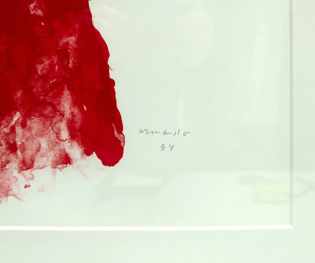 FormaArte20 - Signatuur op de lithografie Roter Baum van Armando