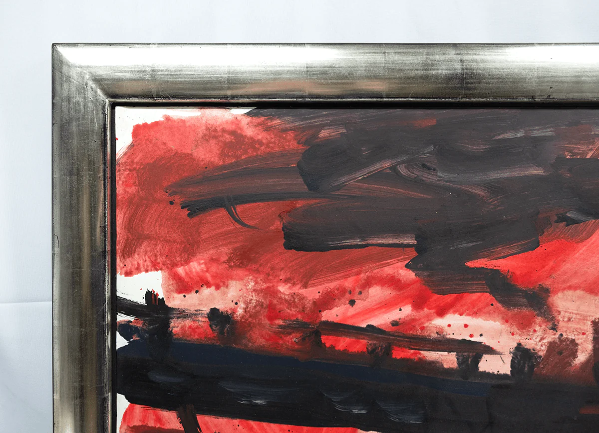 FormaArte20 – Linkerbovenhoek van het schilderij Brückenlandschaft van Bernd Zimmer