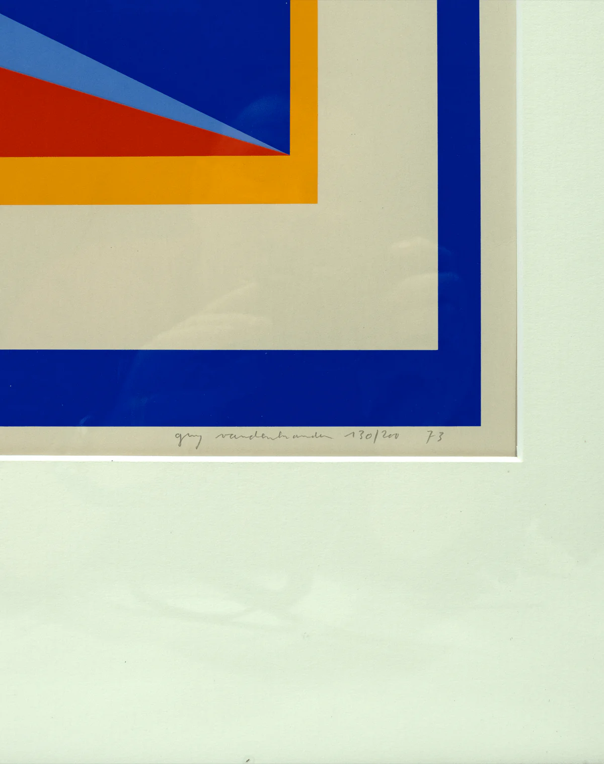 FormaArte20 - Signatuur en nummering van een zeefdruk zonder titel van Guy Vandenbranden
