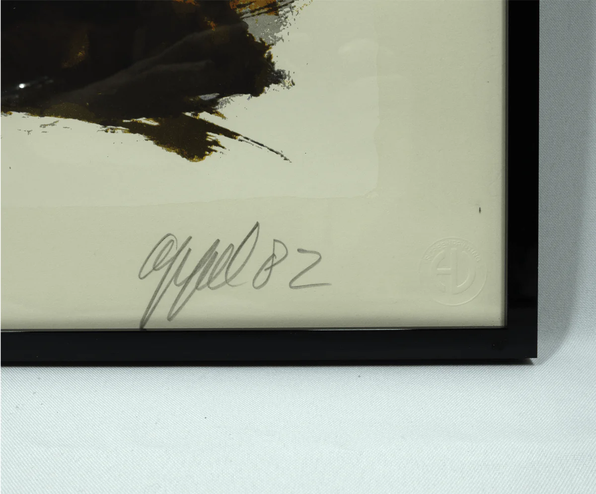 FormaArte20 – Signatuur op de zeefdruk Il y avait van Karel Appel