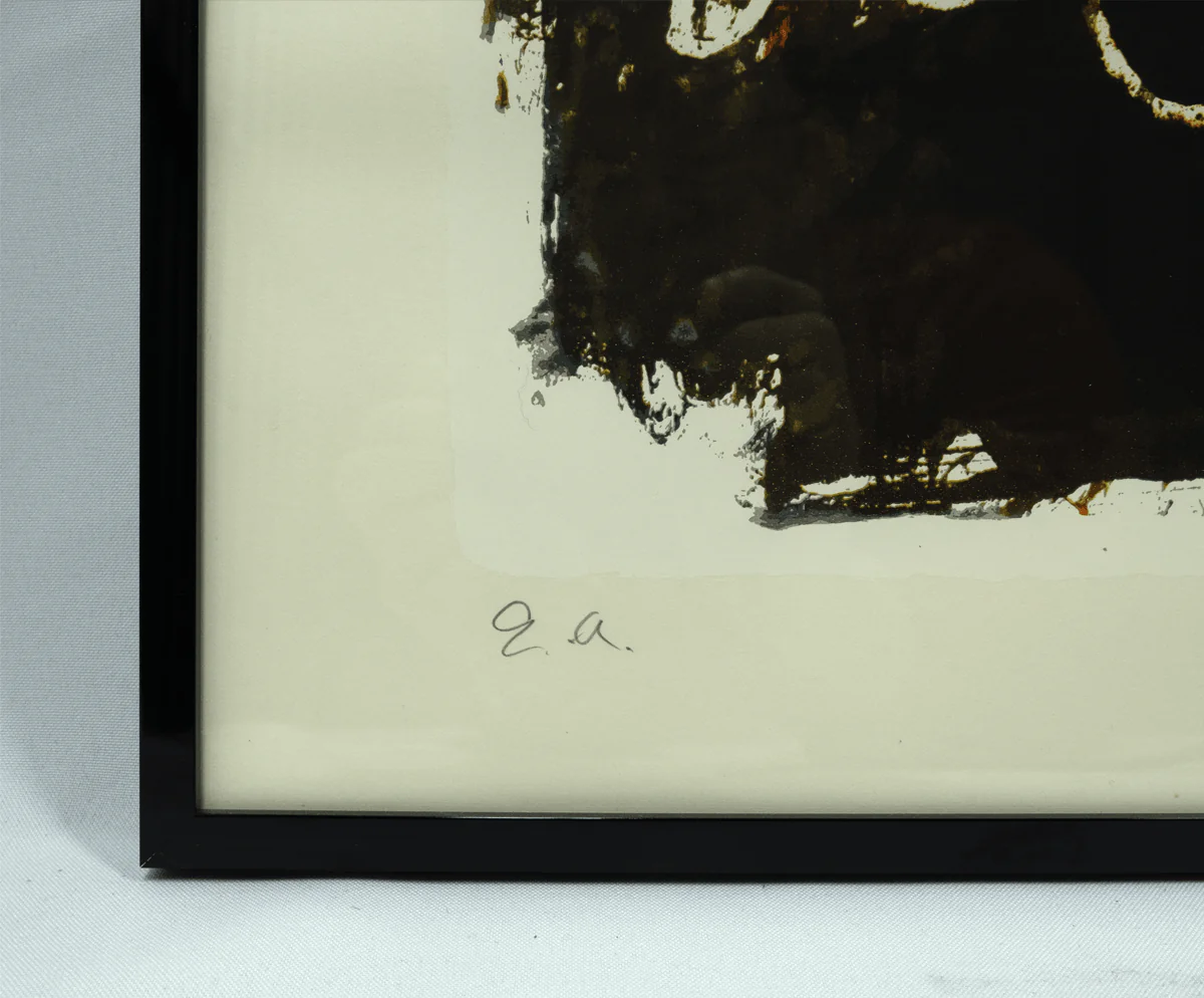 FormaArte20 – E.A. op de zeefdruk Il y avait van Karel Appel