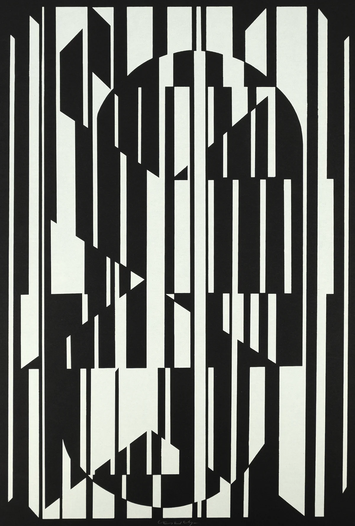 FormaArte20 – Detail van de zeefdruk Monastir van Victor Vasarely