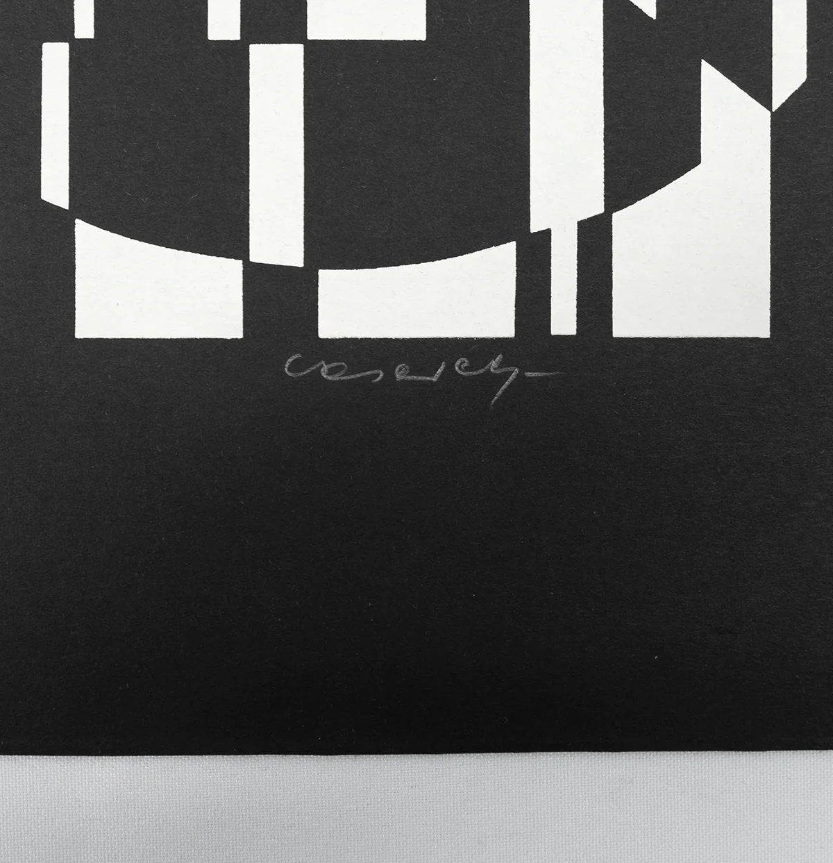 FormaArte20 – Handtekening op de zeefdruk Monastir van Victor Vasarely